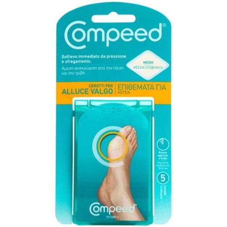 Compeed Alluce Valgo - Cerotti protettivi per alluce valgo 5 pezzi