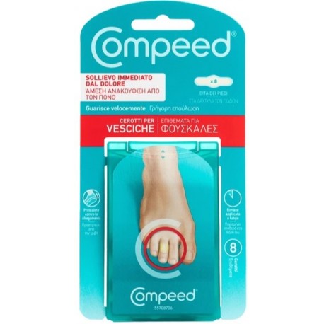 Compeed Vesciche Dita dei piedi - Cerotti per le vesciche sulle dita 8 pezzi