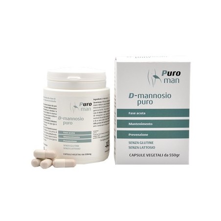 Puro Man D-Mannosio Puro integratore contro la cistite 80 capsule Puro Man D-Mannosio Puro integratore contro la cistite 80 capsule