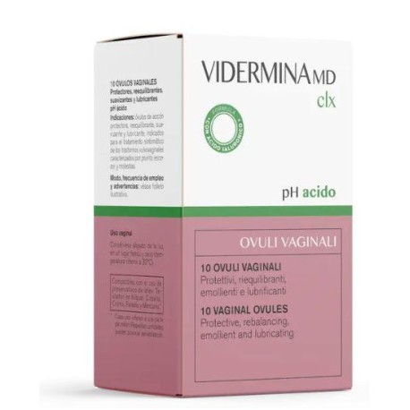 Confezione con 10 ovuli di Vidermina Clx Ovuli Vaginali