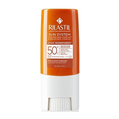 Rilastil Sun System stick solare labbra SPF50+ trasparente protezione solare alta 8.5 ml Rilastil Sun System stick solare labbra SPF50+ trasparente protezione solare alta 8.5 ml