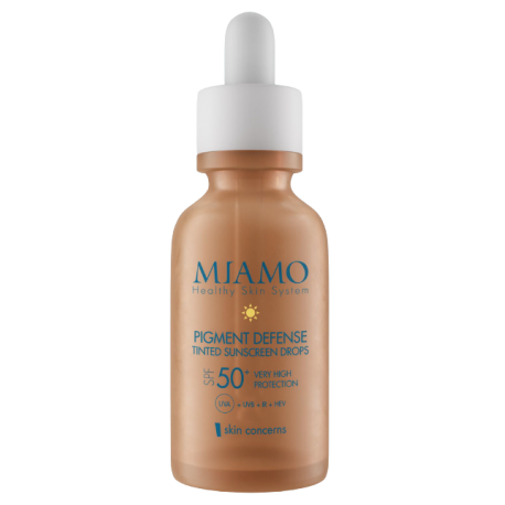 Miamo Pigment Defense Tinted Sunscreen Drops SPF 50+ - Siero protezione solare antimacchia 30 ml