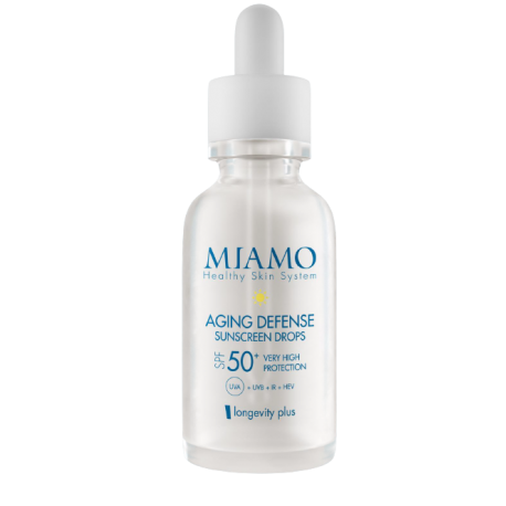 Miamo Aging Defense Sunscreen Drops SPF 50+ - Siero protezione solare anti età 30 ml