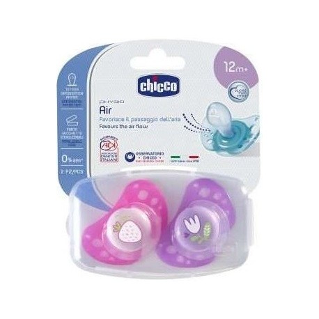 Chicco Succhietto Air Lumi in Silicone 16-36 Mesi - 2 Pezzi