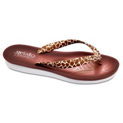 Confezione di un paio di infradito Gelato Giraffe Cola con plantare.