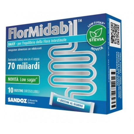 Flormidabil Daily Integratore Alimentare con Probiotici - 10 Bustine