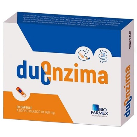 Duenzima integratore di enzimi digestivi 20 capsule Duenzima integratore di enzimi digestivi 20 capsule