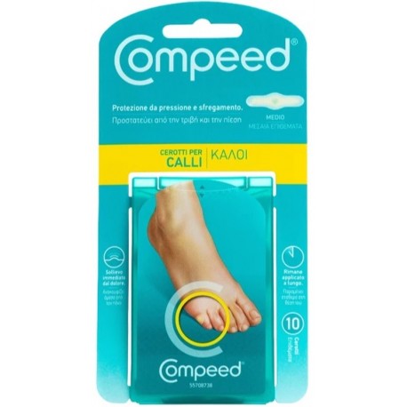 Compeed Calli Medio - Cerotto per i calli dei piedi 10 pezzi