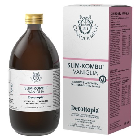 Gianluca Mech Decottopia Slim Kombu alla vaniglia 500 ml - Integratore drenante e dimagrante Gianluca Mech Decottopia Slim Kombu alla vaniglia 500 ml - Integratore drenante e dimagrante
