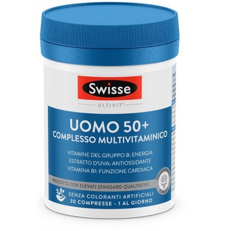 Swisse Uomo 50 + integratore multivitaminico per benessere maschile 30 compresse