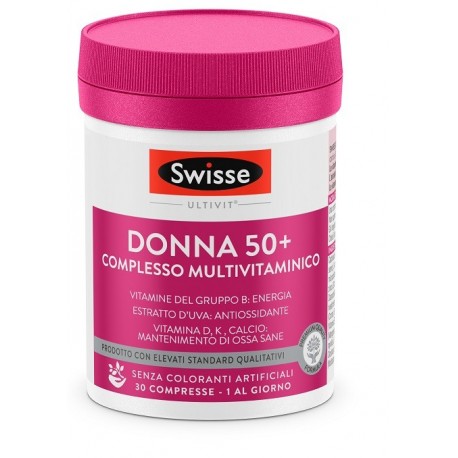 Swisse Donna 50 + integratore multivitaminico per benessere femminile 30 compresse