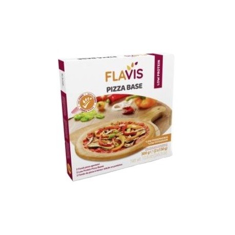 Flavis Pizza Aproteica Base - 2 Fondi di Pizza da 150 g