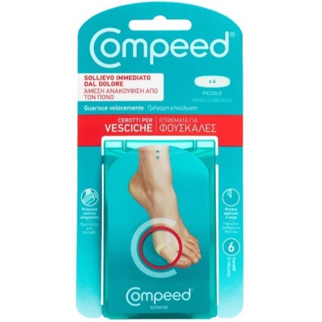 Compeed Vesciche Piccolo - Cerotto idrocolloidale per vesciche piccolo 6 pezzi