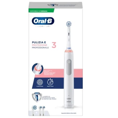 Oral B Laboratory Pulizia e Protezione 3 - spazzolino elettrico + 2 testine Oral B Laboratory Pulizia e Protezione 3 - spazzolino elettrico + 2 testine