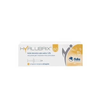 Hyalubrix 60 mg siringa intra articolare acido ialuronico 4 ml Hyalubrix 60 mg siringa intra articolare acido ialuronico 4 ml