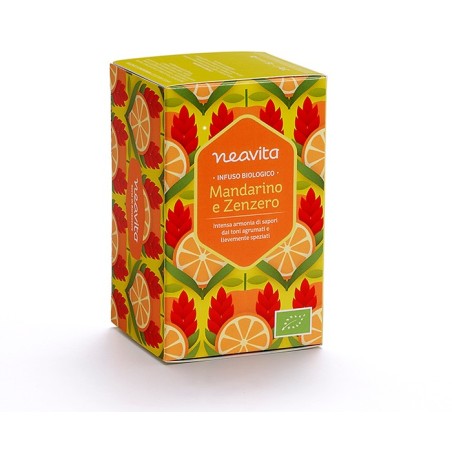 Neavita Mandarino e Zenzero Infuso biologico intenso e profumato 15 filtri Neavita Mandarino e Zenzero Infuso biologico intenso e profumato 15 filtri