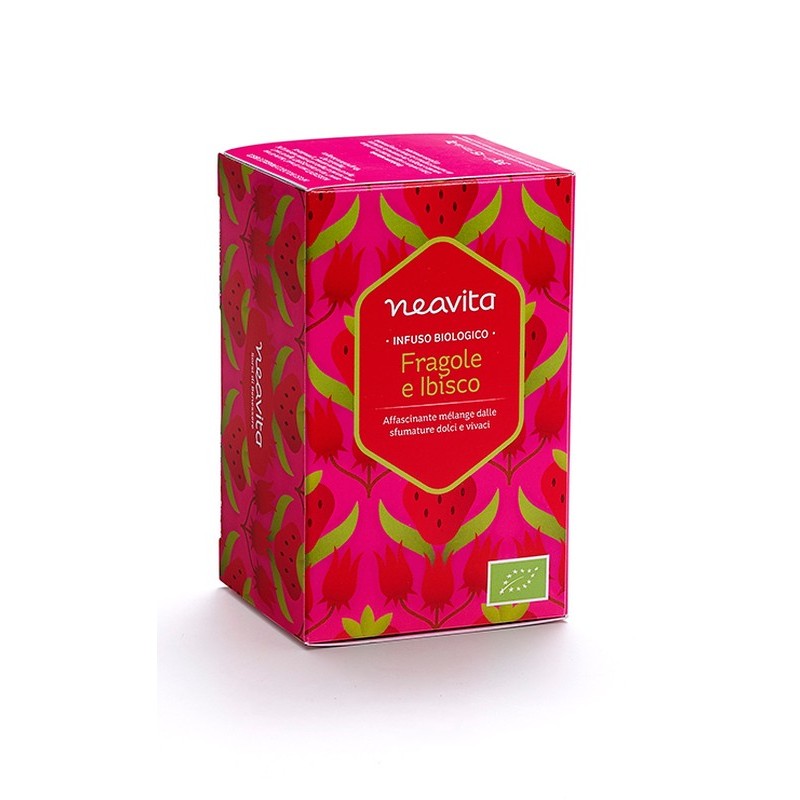 Neavita Fragole e Ibisco Infuso biologico dolce e vivace 15 filtri