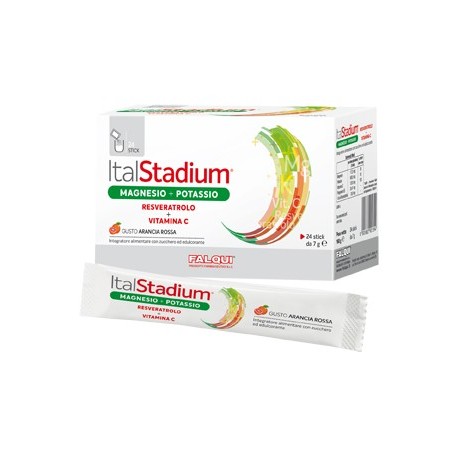 Italstadium Magnesio Potassio Resveratolo e Vitamina C 24 Stick