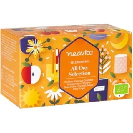 Neavita All Day Selection tisane e infusi biologici in 5 varietà 20 filtri Neavita All Day Selection tisane e infusi biologici in 5 varietà 20 filtri