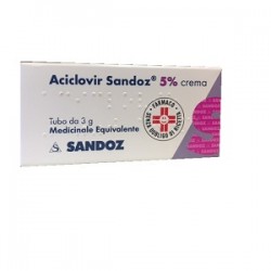 Aciclovir Sandoz 5% Crema per infezioni cutanee 3 g