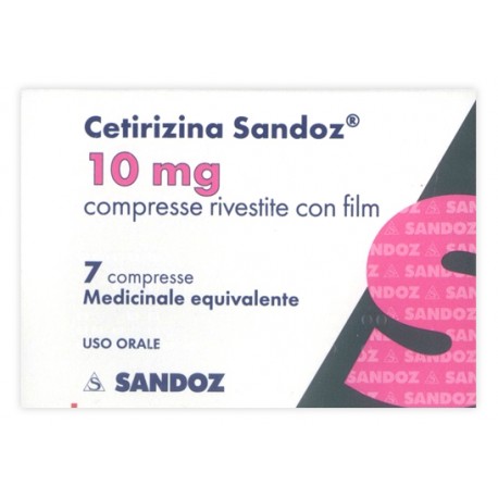 Cetirizina Sandoz 10 mg 7 compresse rivestite con film