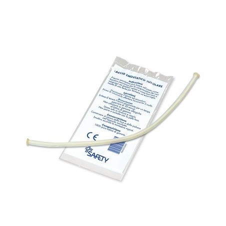 Safety Laccio emostatico tubolare in lattice di gomma naturale ad elevata elasticità 30 cm Safety Laccio emostatico tubolare in lattice di gomma naturale ad elevata elasticità 30 cm