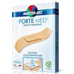 Master-Aid Forte Med cerotti resistenti con tampone disinfettante 20 pezzi medio 78x20 mm 