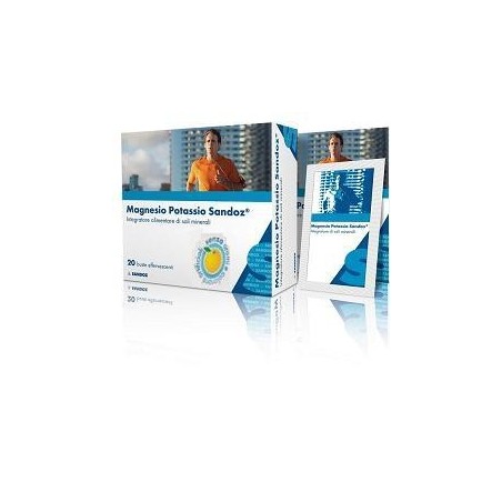Magnesio Potassio Sandoz integratore 20 bustine effervescenti Magnesio Potassio Sandoz integratore 20 bustine effervescenti