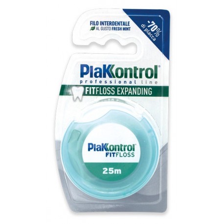 Plakkontrol Fit Floss Filo interdentale che si espande durante l'utilizzo 25 m