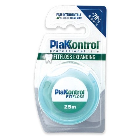 Plakkontrol Fit Floss Filo interdentale che si espande durante l'utilizzo 25 m Plakkontrol Fit Floss Filo interdentale che si espande durante l'utilizzo 25 m