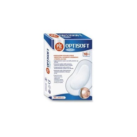 PIC Optisoft Comfort tampone oculare in TNT sterile adesivo 10 pezzi PIC Optisoft Comfort tampone oculare in TNT sterile adesivo 10 pezzi
