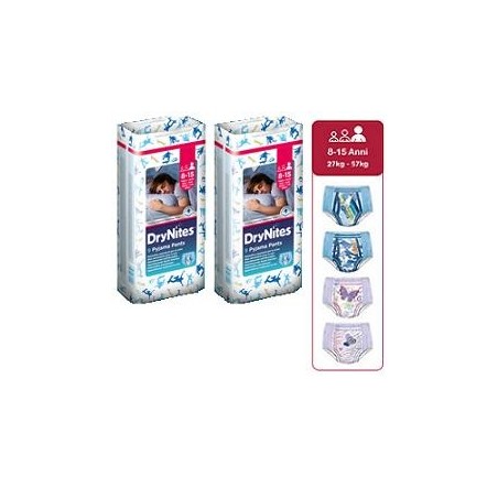 Kimberly Clark Italia Huggies Drynites 8/15 Anni Girl L 27/57kg Pacco Singolo 9 Pezzi Kimberly Clark Italia Huggies Drynites 8/15 Anni Girl L 27/57kg Pacco Singolo 9 Pezzi