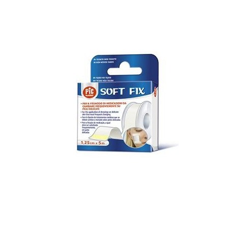 PIC Soft Fix cerotto in rocchetto in TNT per fissaggio di medicazioni 5 x 500 cm PIC Soft Fix cerotto in rocchetto in TNT per fissaggio di medicazioni 5 x 500 cm