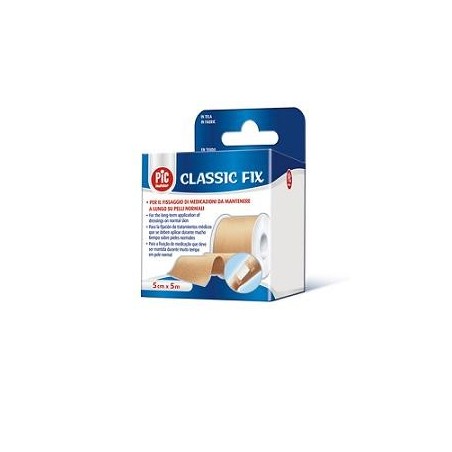 PIC Classic Fix cerotto in tela per fissaggio di medicazioni 5 x 500 cm PIC Classic Fix cerotto in tela per fissaggio di medicazioni 5 x 500 cm