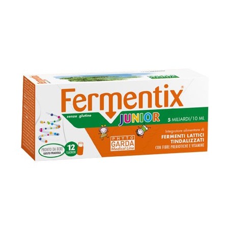 Phyto Garda Fermentix Junior integratore di fermenti lattici per bambini 12 flaconcini 5 miliardi Phyto Garda Fermentix Junior integratore di fermenti lattici per bambini 12 flaconcini 5 miliardi