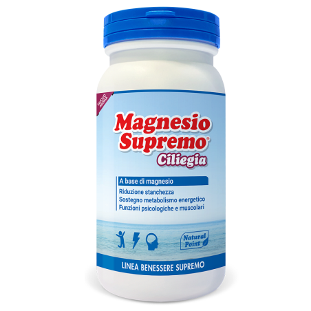 Natural Point Magnesio Supremo Ciliegia integratore in polvere per la stanchezza 150 g Natural Point Magnesio Supremo Ciliegia integratore in polvere per la stanchezza 150 g