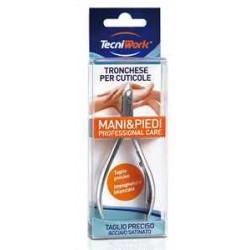 Tecniwork Tronchese per cuticole di mani e piedi in acciaio satinato taglio da 5 mm 1 pezzo