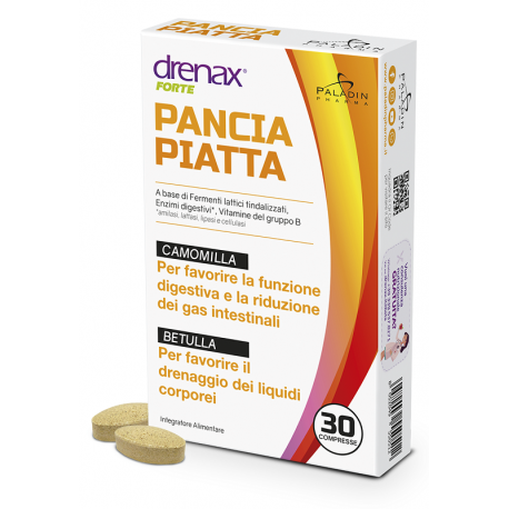 Paladin Pharma Drenax Forte Pancia Piatta integratore drenante digestivo 30 compresse