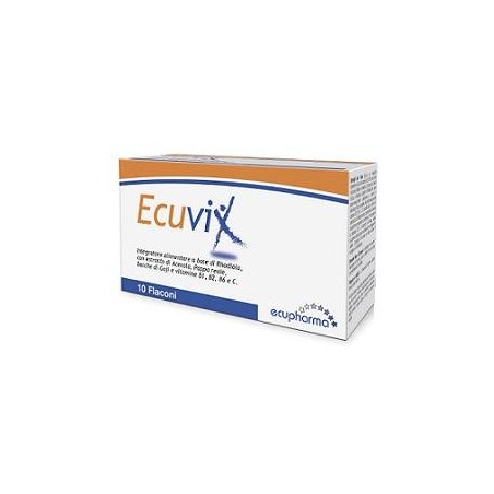 Ecupharma Ecuvix integratore per stanchezza fisica e mentale 10 flaconcini 10 ml Ecupharma Ecuvix integratore per stanchezza fisica e mentale 10 flaconcini 10 ml