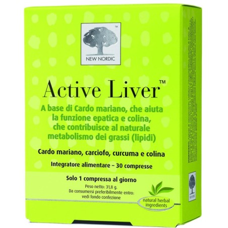 New Nordic Active Liver integratore per funzione epatica e metabolismo dei grassi 30 compresse New Nordic Active Liver integratore per funzione epatica e metabolismo dei grassi 30 compresse
