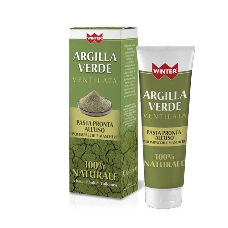 Winter Argilla verde ventilata 100% naturale pronta all'uso per impacchi e maschere 250 ml