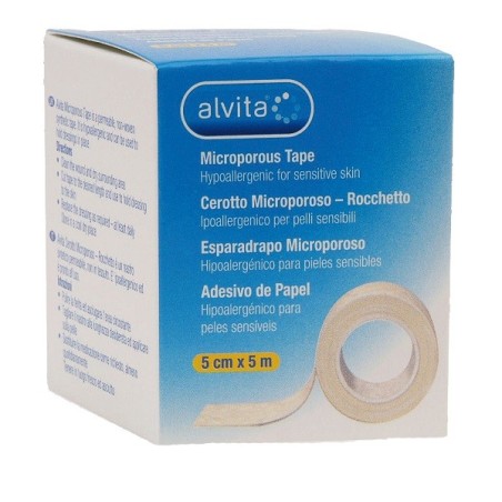 Alvita Cerotto Microporoso in rocchetto sintetico ipoallergenico 5 cm x 5 m Alvita Cerotto Microporoso in rocchetto sintetico ipoallergenico 5 cm x 5 m