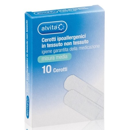 Alvita Cerotto in TNT estensibile bianco con tampone antisettico medio 10 pezzi Alvita Cerotto in TNT estensibile bianco con tampone antisettico medio 10 pezzi