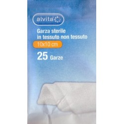 Alvita Garza sterile in TNT per protezione della cute 10 x 10 cm 25 pezzi
