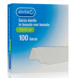 Alvita Garza Sterile in TNT per medicazioni 10 x 10 cm 100 pezzi