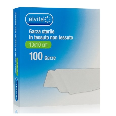 Alvita Garza Sterile in TNT per medicazioni 10 x 10 cm 100 pezzi