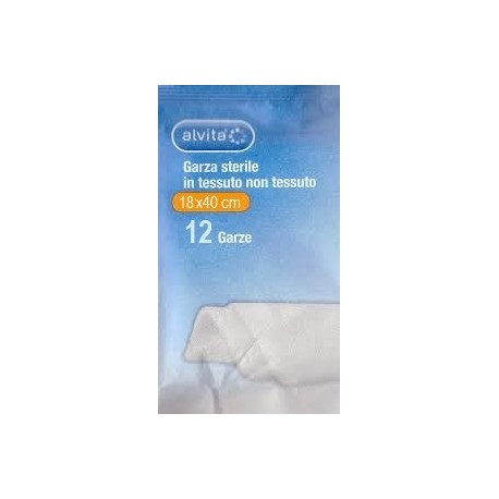 Alvita Garza sterile in TNT per ferite 18 x 40 cm 12 pezzi