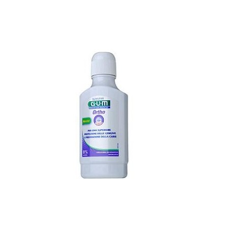 Gum Ortho Collutorio ortodontico antiplacca antibatterico protettivo gengivale 300 ml Gum Ortho Collutorio ortodontico antiplacca antibatterico protettivo gengivale 300 ml