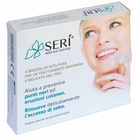 Serì Bozzoli di seta purissima per un trattamento profondo e delicato del viso 6 pezzi Serì Bozzoli di seta purissima per un trattamento profondo e delicato del viso 6 pezzi