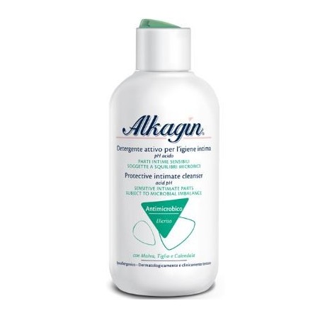 Alkagin Detergente intimo attivo con complesso antimicrobico a pH acido 250 ml Alkagin Detergente intimo attivo con complesso antimicrobico a pH acido 250 ml